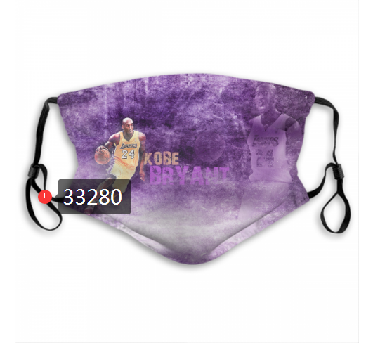 2021 NBA Los Angeles Lakers #24 kobe bryant 33280 Dust mask with filter->nba dust mask->Sports Accessory